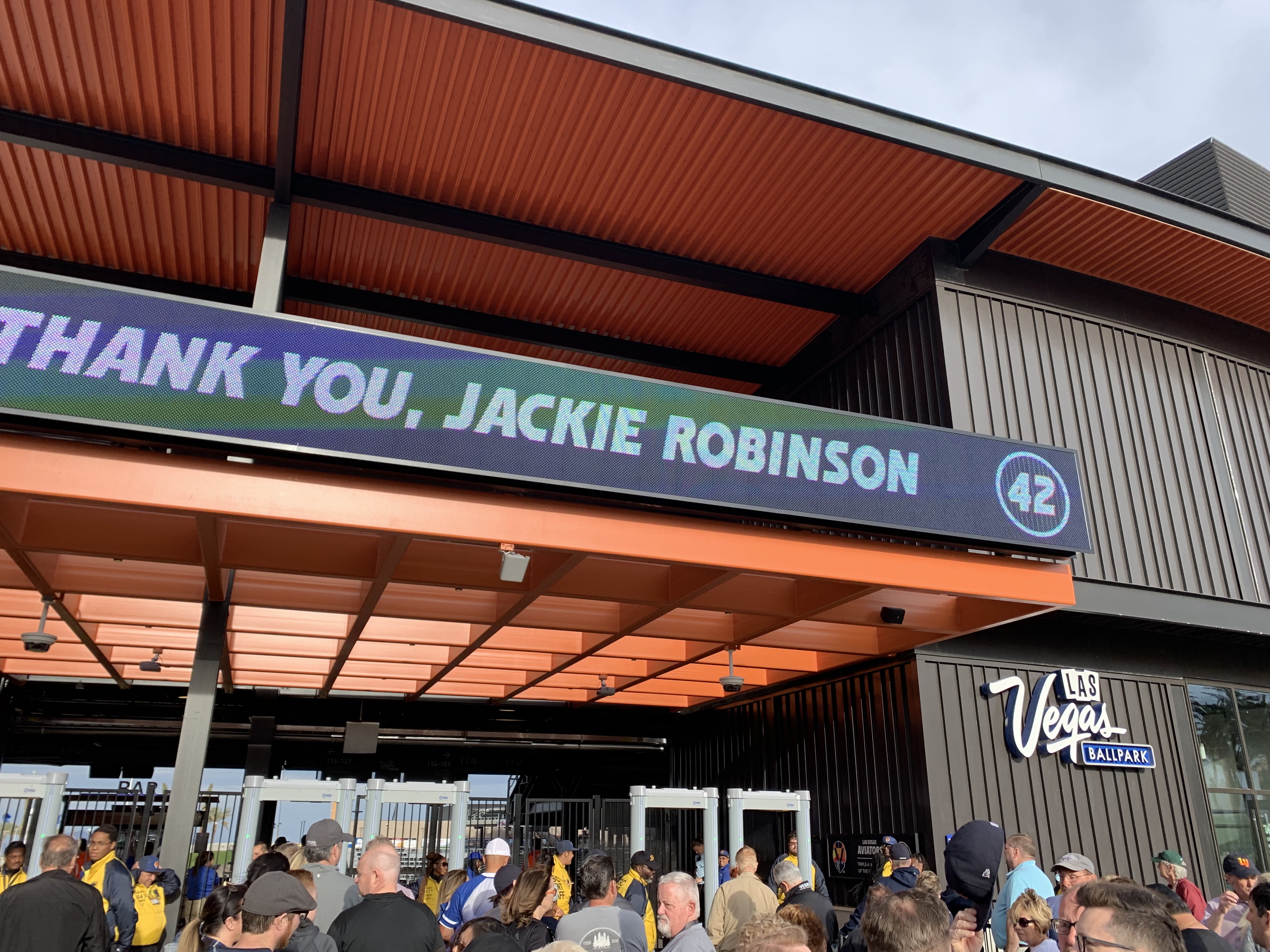 The entrance to Las Vegas Ballpark.