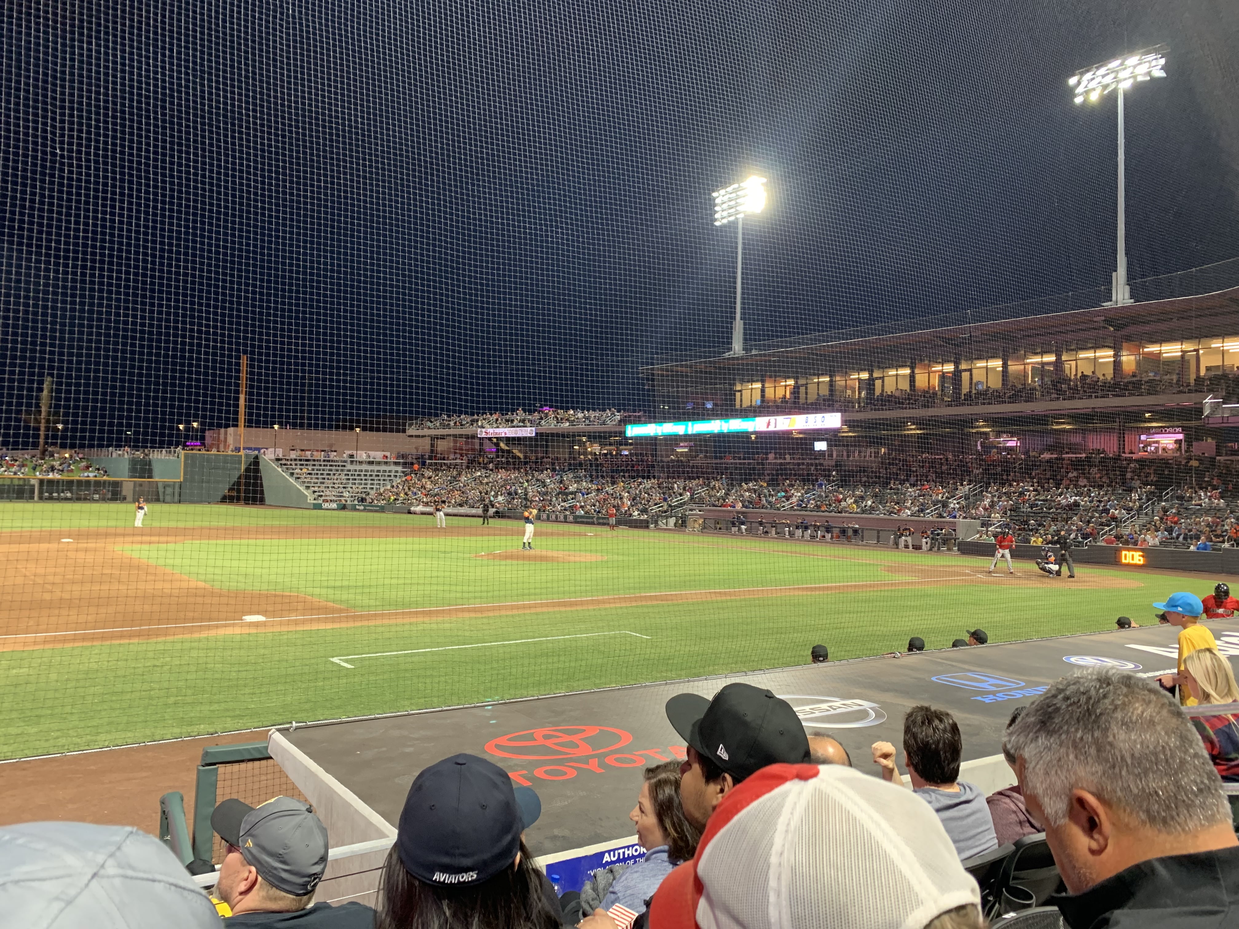 The excessive netting at Las Vegas Ballpark.